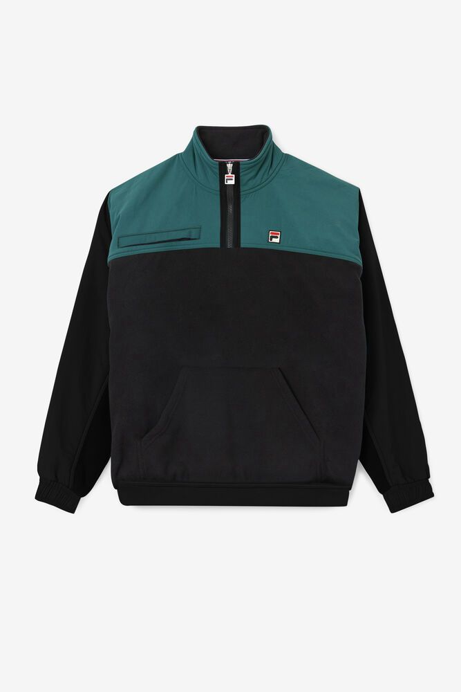 Fila Jacket Mens Black - Francisco Fleece - Philippines 3192758-TU